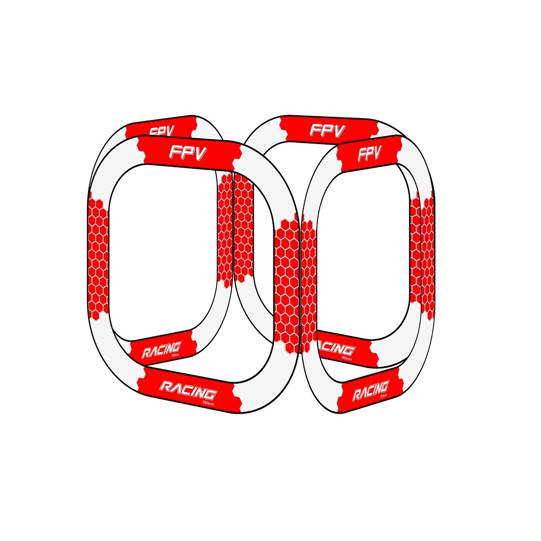 Drone Racing Flag - Gerbang Balap FPV 780mm Tanpa Alas,