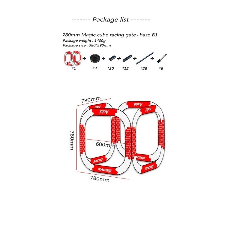 Gerbang Balap FPV 780mm Tanpa  - Drone Racing Flag ulasan dan harga